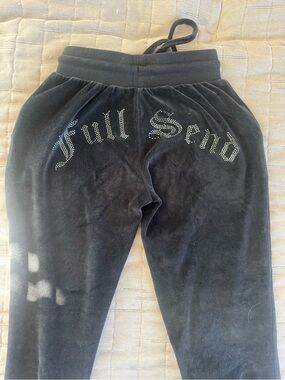 Velour Track Pants Full Send